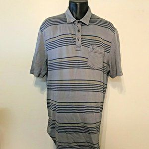 Travis Mathew Polo Short Sleeve Golf Striped Shirt